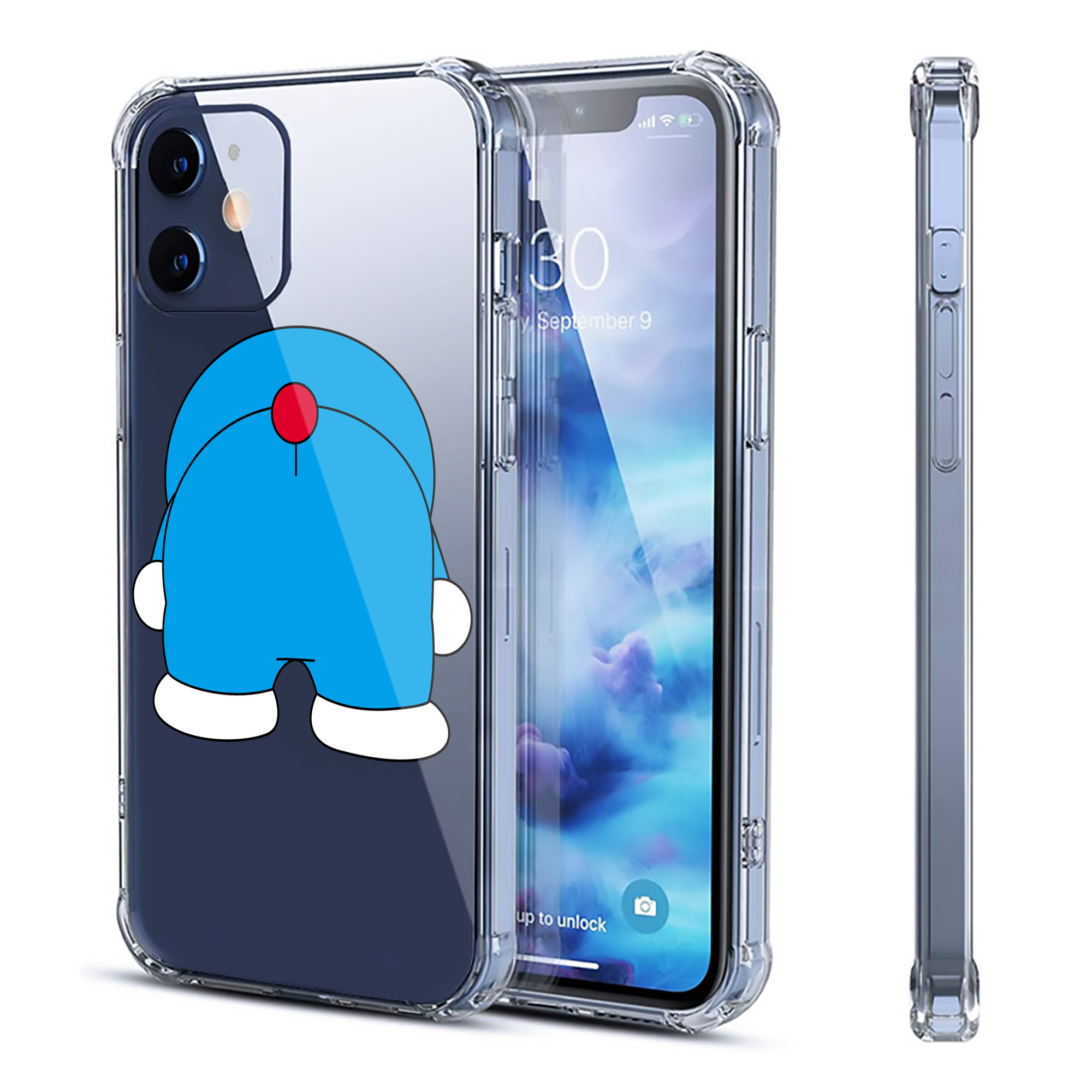 （画像用） ドラえもん Doraemon 【iPhone 12シリーズ対応】透明スマホケース（クリアソフトケース）